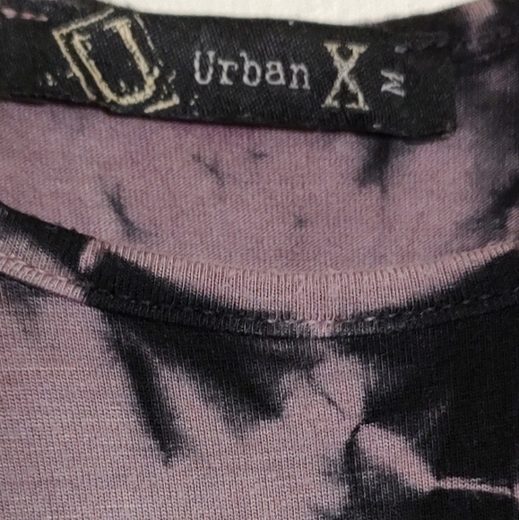 Urban X Tie-Dye Open Shoulder Longline High Low Tunic - Picture 3 of 5